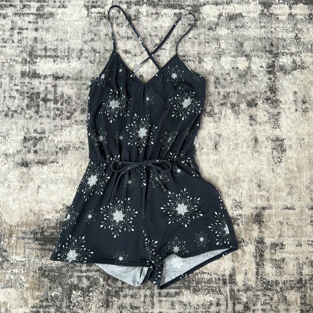 One piece jumpsuit romper shorts/tank stretchy outfit with adjustable straps